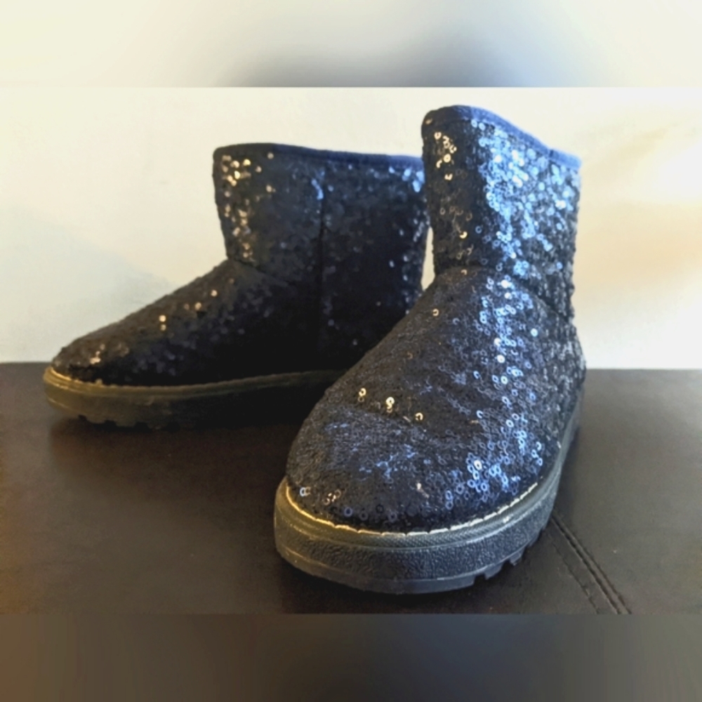 Blue sequin Ugg style boots